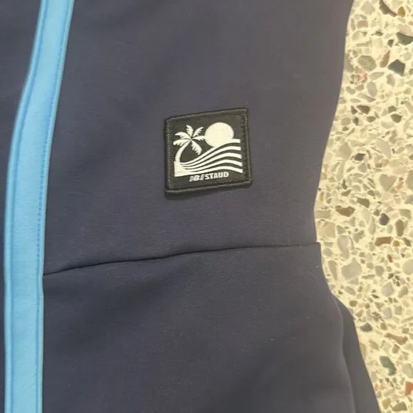 Staud new balance neoprene navy blue zip up dress medium m - Picture 10 of 12